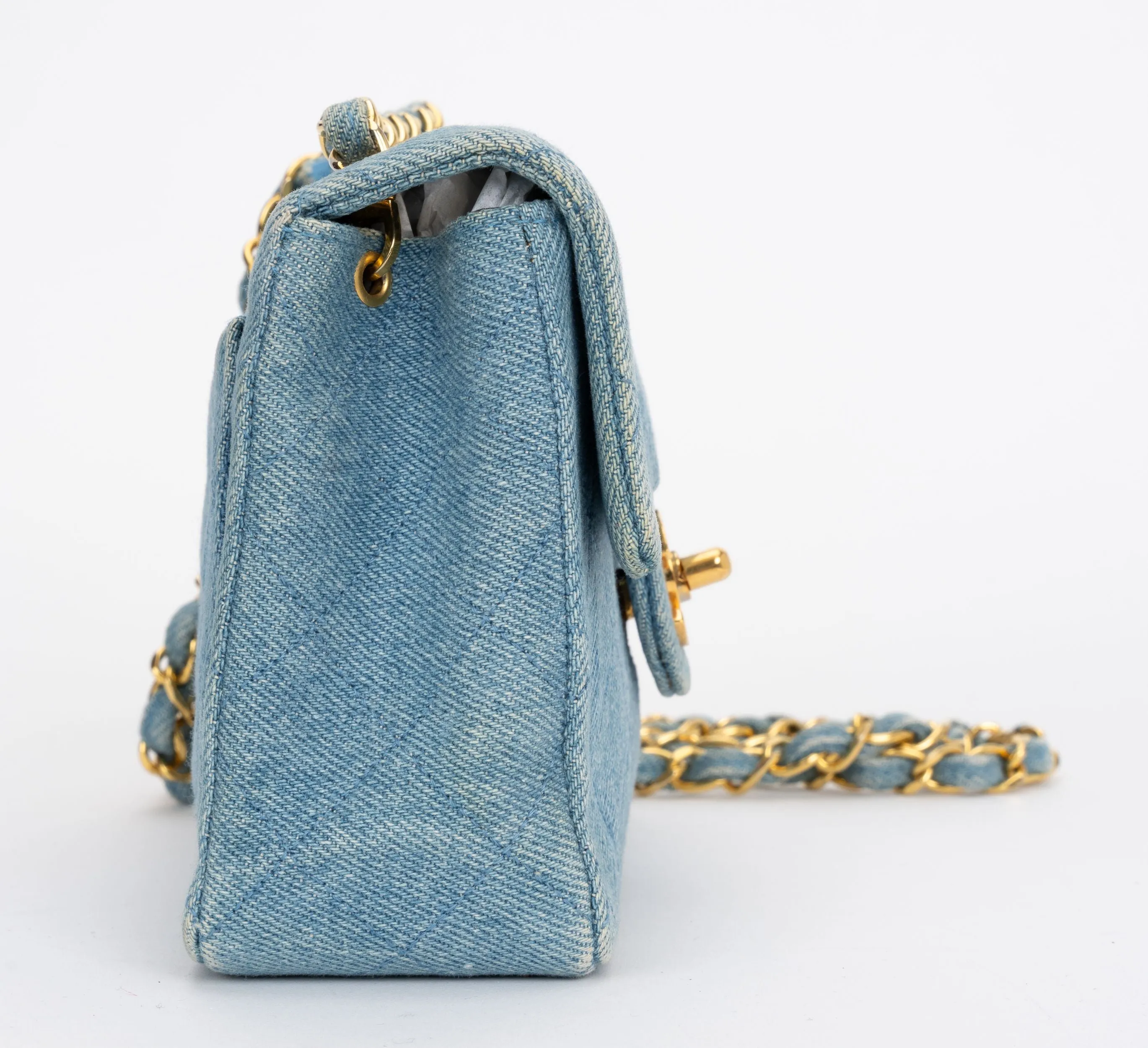 Chanel Denim Quilt Flap Crossbody
