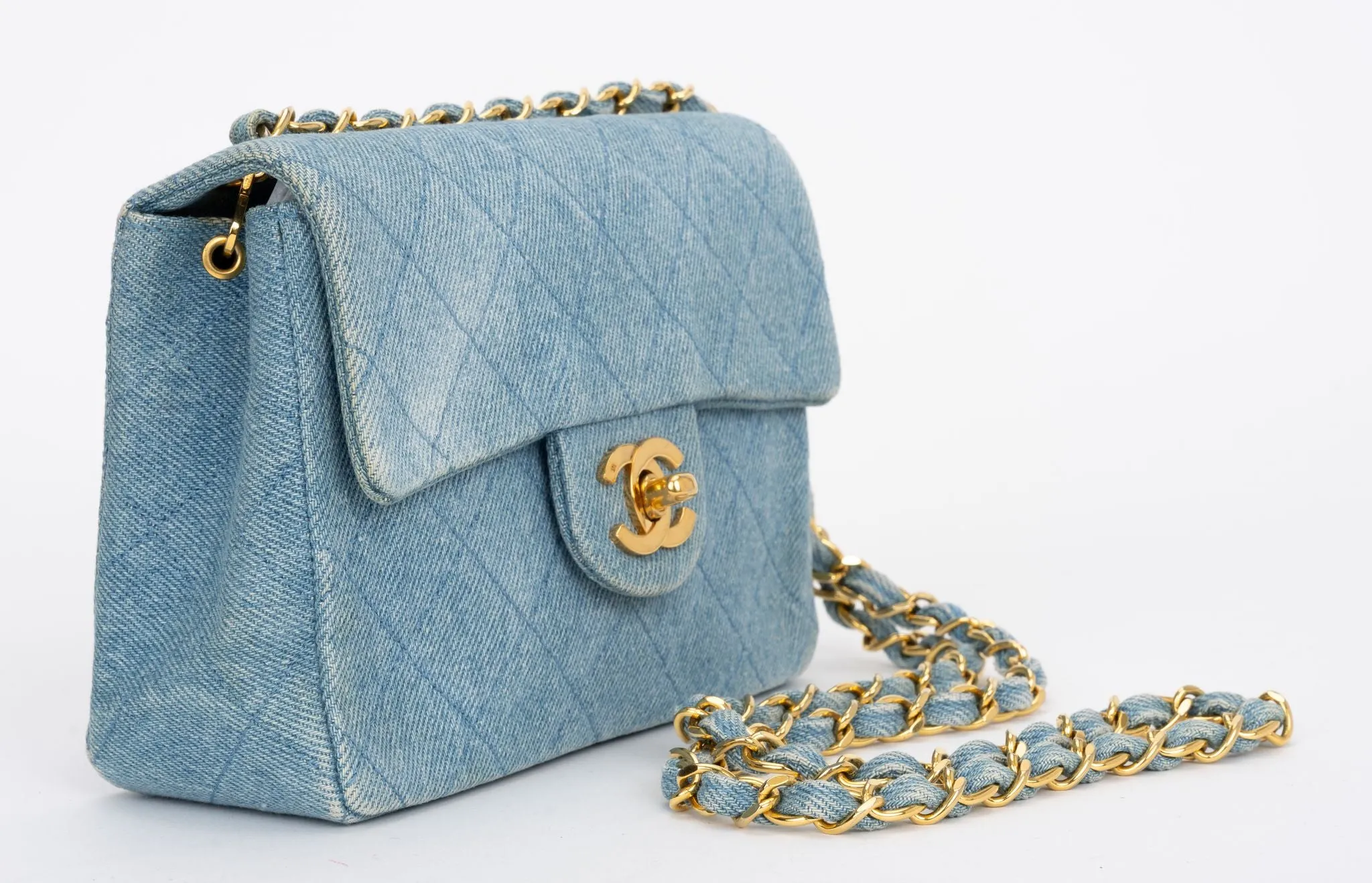 Chanel Denim Quilt Flap Crossbody