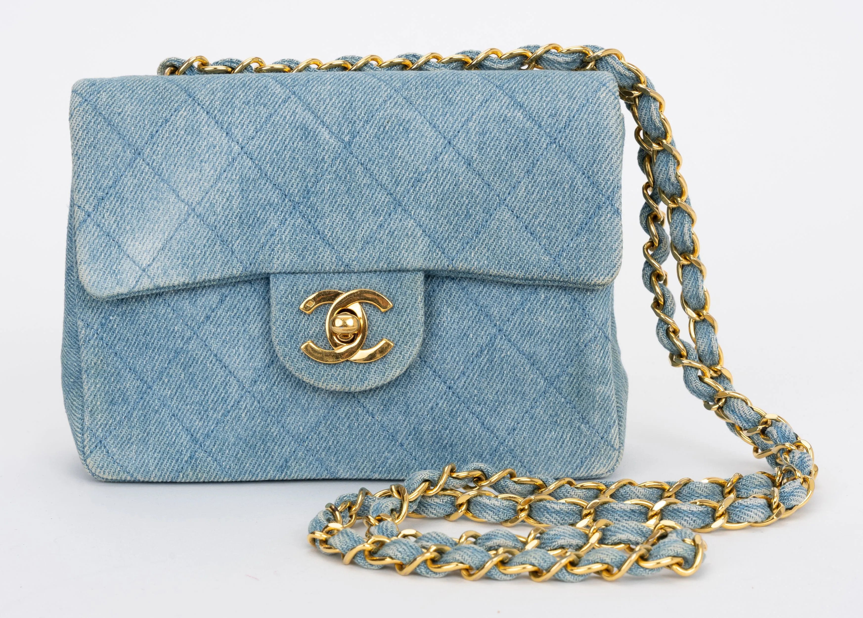 Chanel Denim Quilt Flap Crossbody