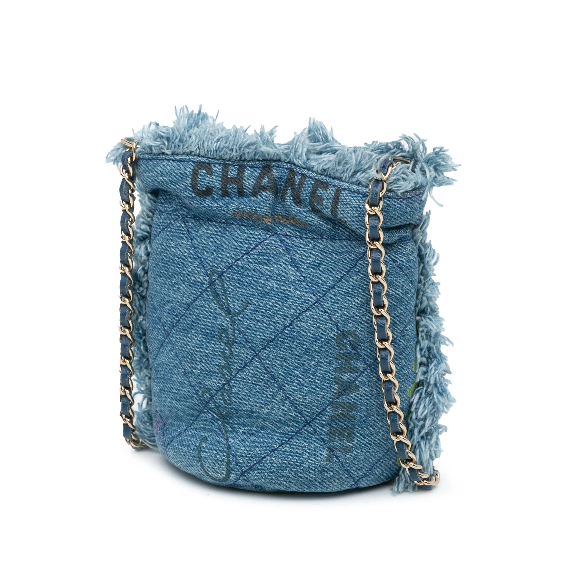 Chanel Mini Denim Mood Bucket with Chain (20509)
