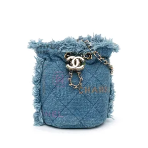 Chanel Mini Denim Mood Bucket with Chain (20509)
