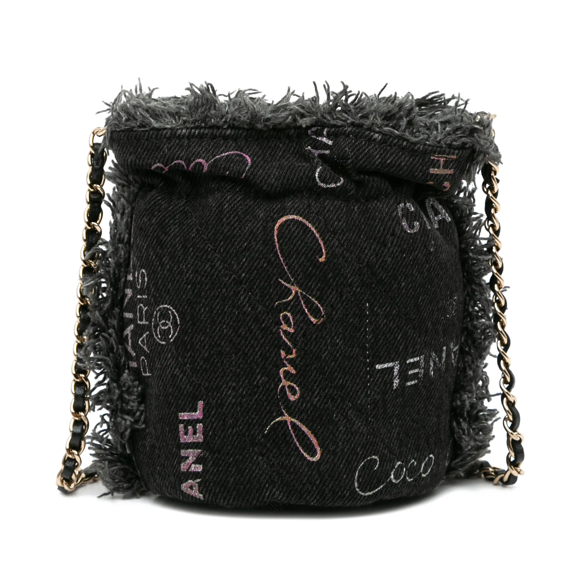 Chanel Mini Denim Mood Bucket with Chain