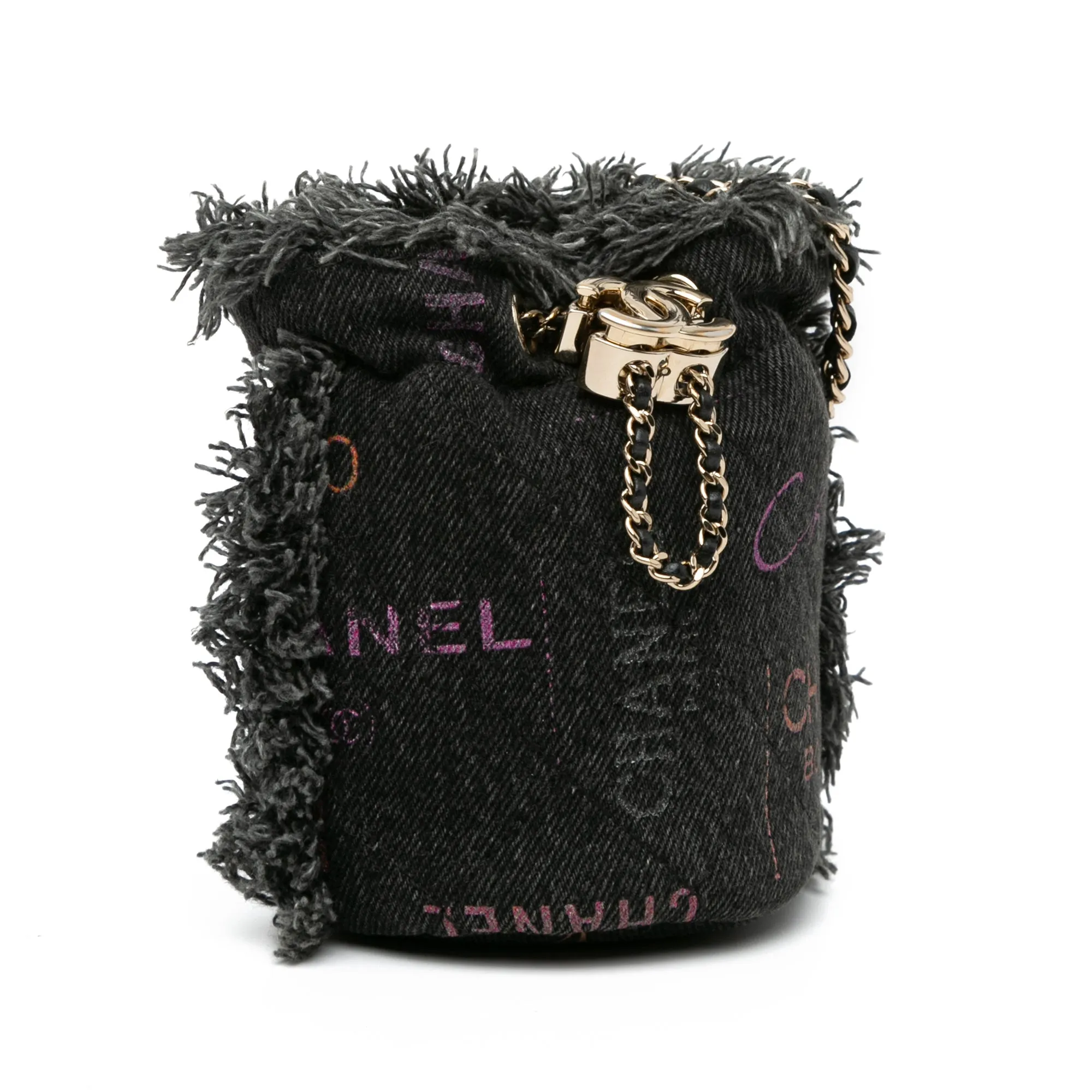 Chanel Mini Denim Mood Bucket with Chain