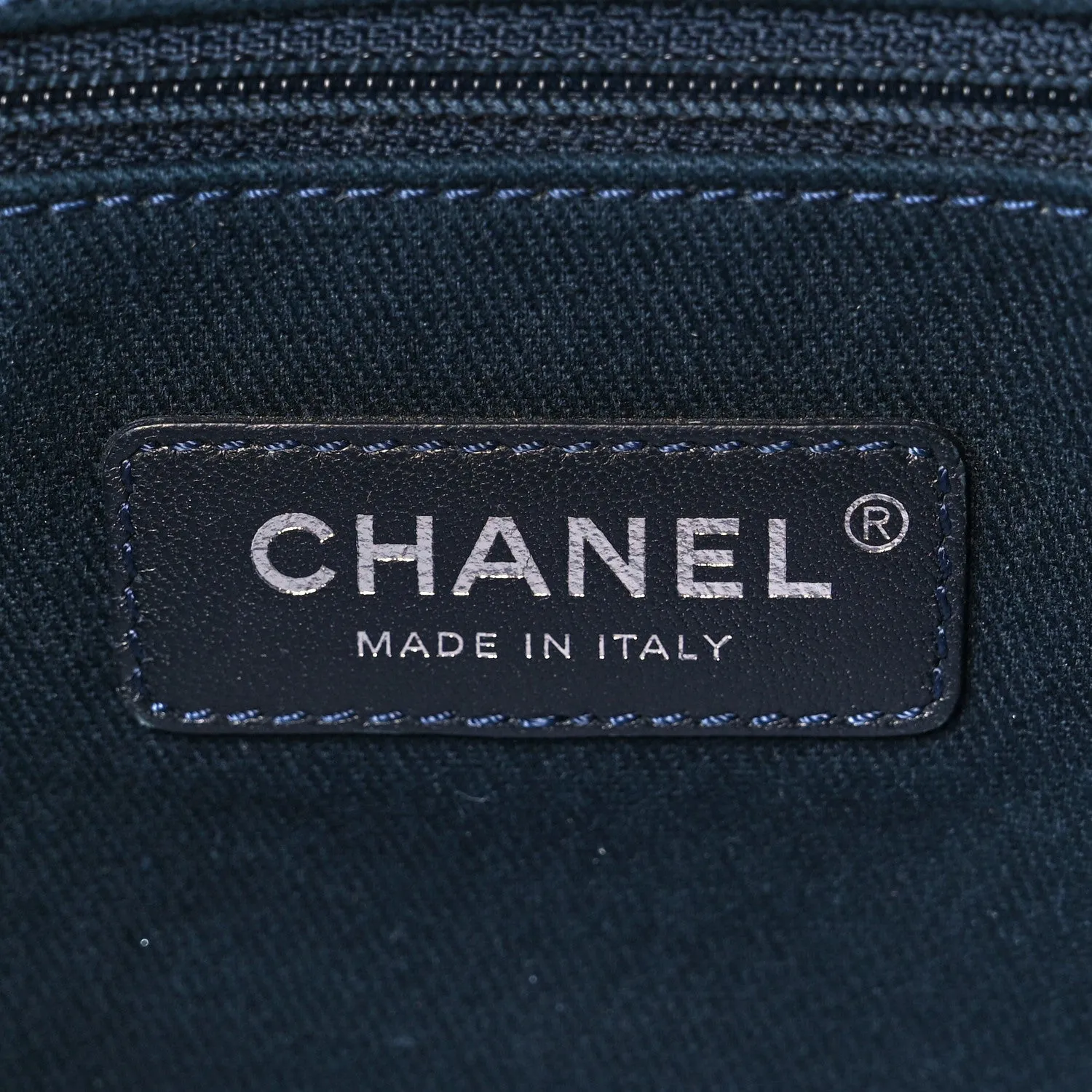 Chanel Small Deauville Tote Indigo Denim