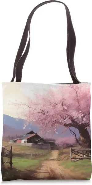 Cherry Blossom Retreat Countryside Sanctuary with Home Tote Bag