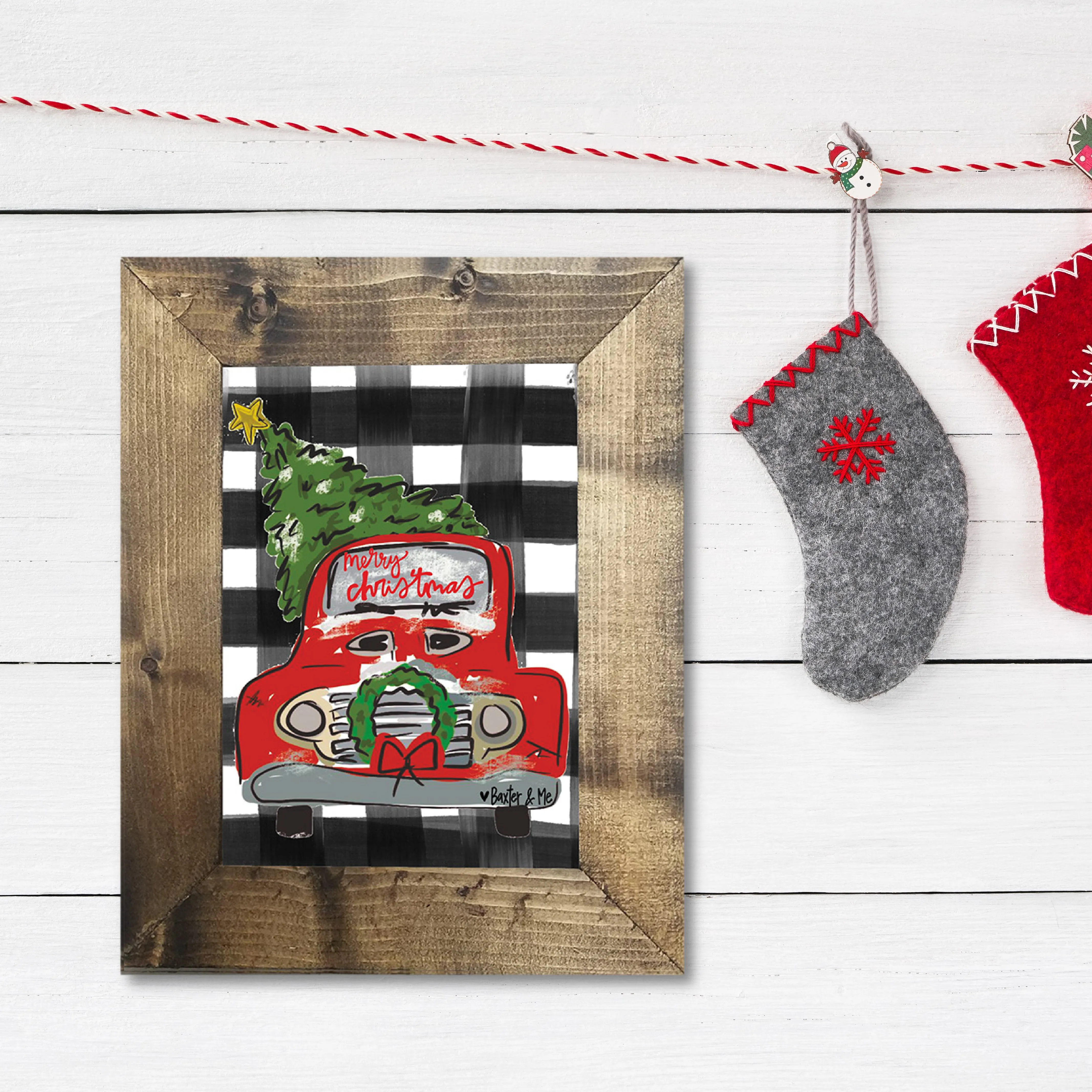 Christmas Truck - Framed Art