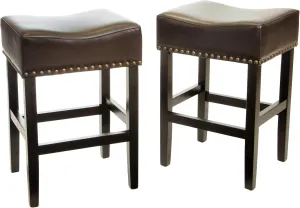 Christopher Knight Home Lisette Backless Counter Stools, 2-Pcs Set, Brown