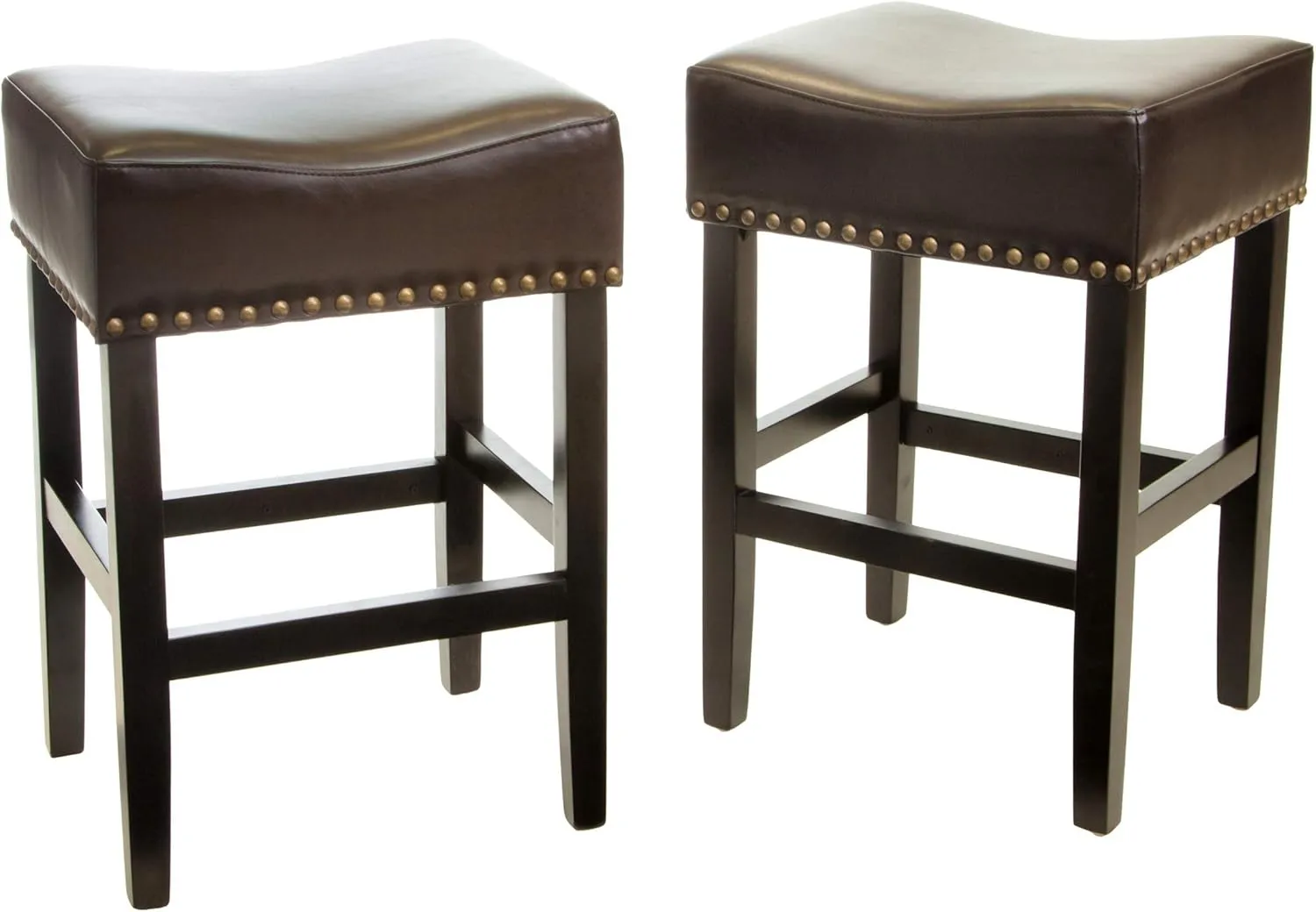 Christopher Knight Home Lisette Backless Counter Stools, 2-Pcs Set, Brown