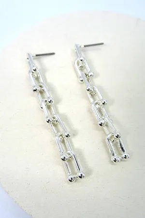 CHUNKY CHAIN LINEAR DROP EAR | 31E24062
