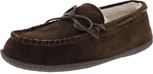Clarks Men's Augusta Indoor Outdoor Faux Fur Slippers (12 M US, Dark Brown Cow Suede)