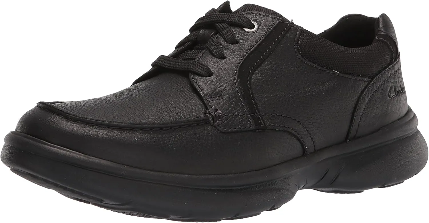 Clarks Mens Bradley Vibe Faux Leather Lace-Up Oxfords