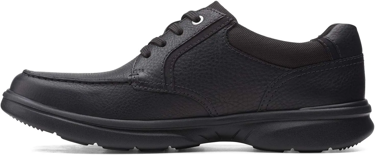 Clarks Mens Bradley Vibe Faux Leather Lace-Up Oxfords