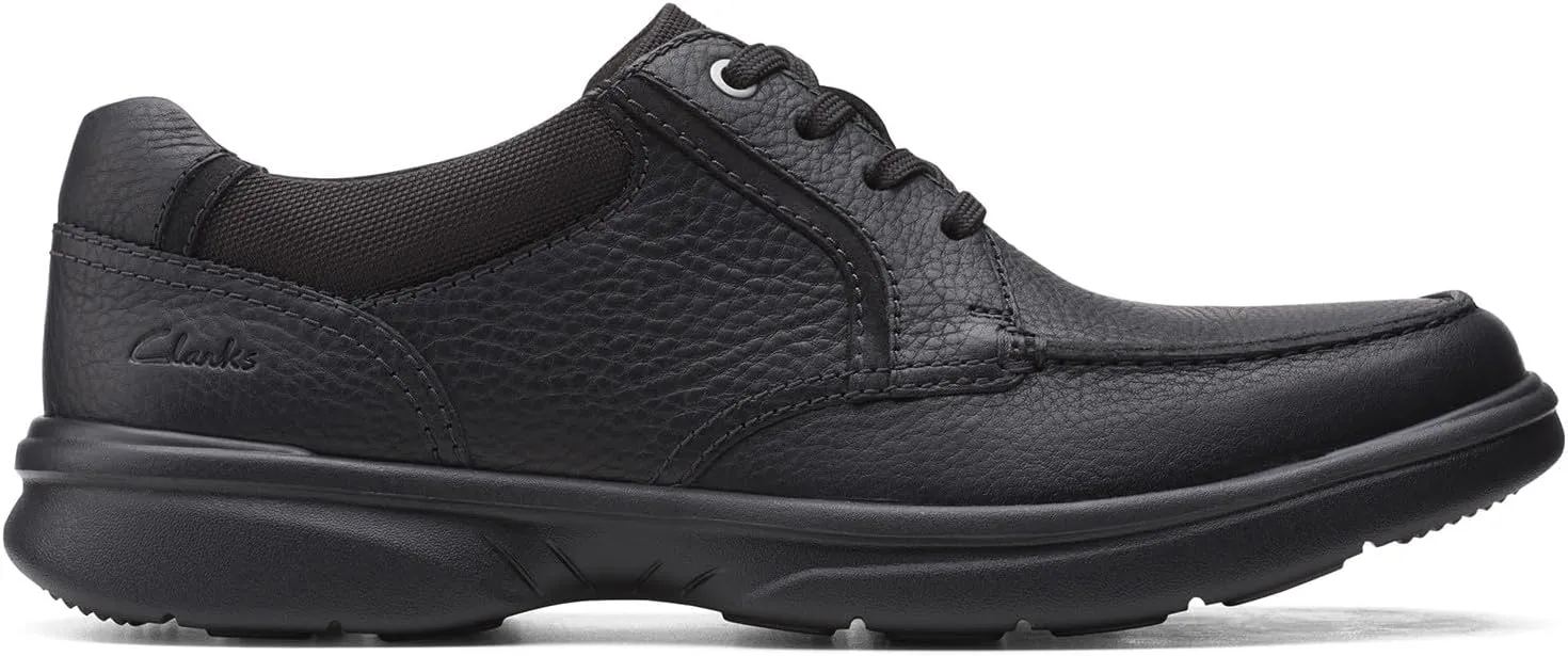 Clarks Mens Bradley Vibe Faux Leather Lace-Up Oxfords