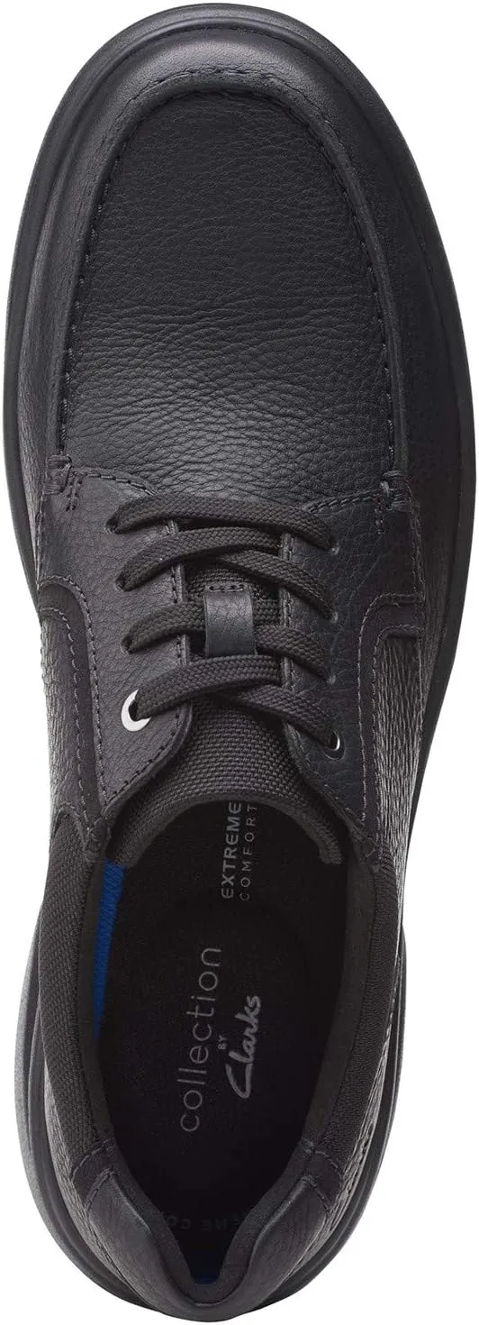 Clarks Mens Bradley Vibe Faux Leather Lace-Up Oxfords