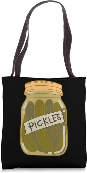 Classic Pickle Jar Fun Pickle Lover Design Tote Bag