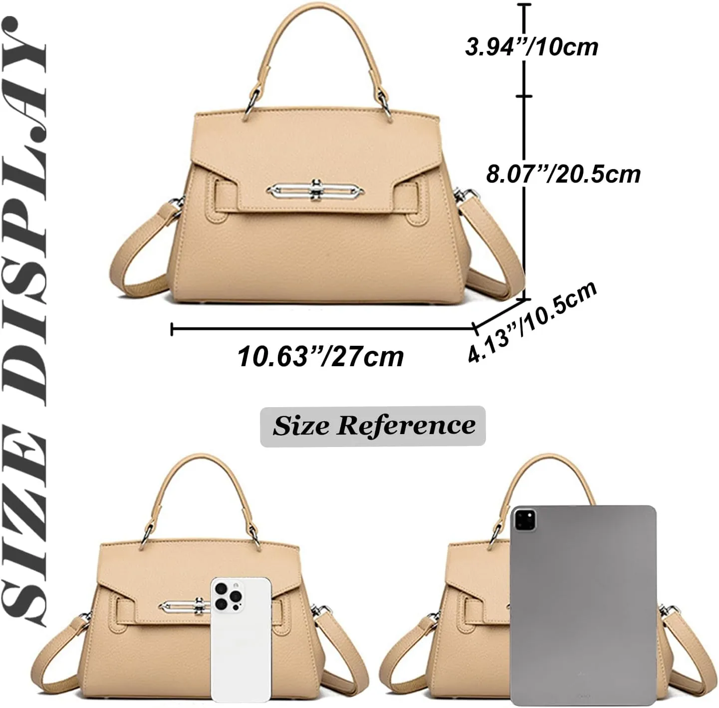 Classic Real Genuine Leather Top-Handle Handbag For Women Phone Purses Crossbody Shoulder Bags For Women