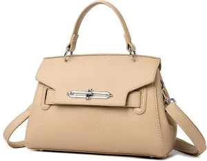 Classic Real Genuine Leather Top-Handle Handbag For Women Phone Purses Crossbody Shoulder Bags For Women