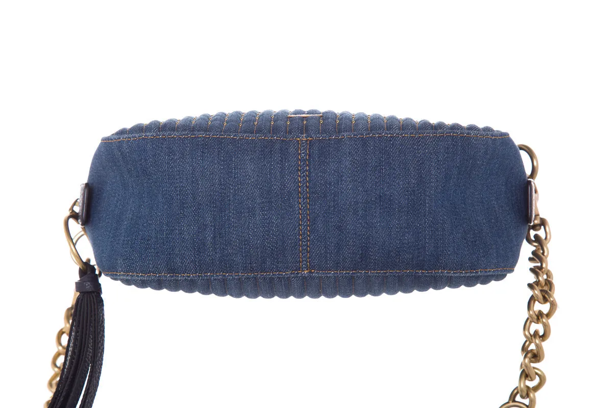 Coach Denim Studded Camera Cross-Body