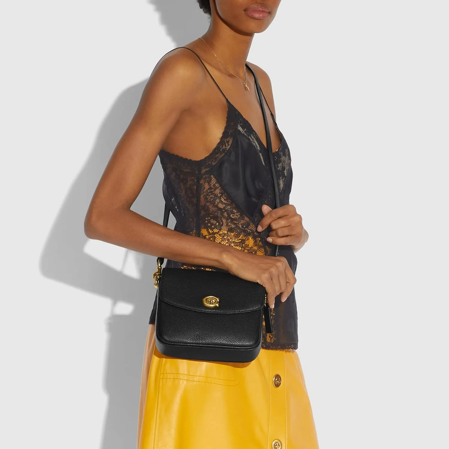 Coach Polished Pebbled Leather Cassie Crossbody 19