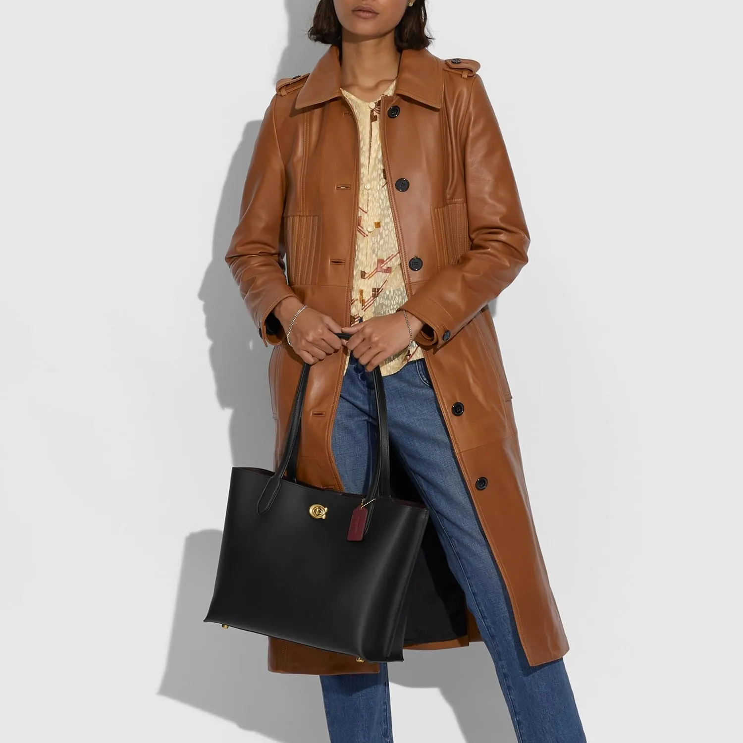 Coach Women's Polished Pebble Leather Willow Tote