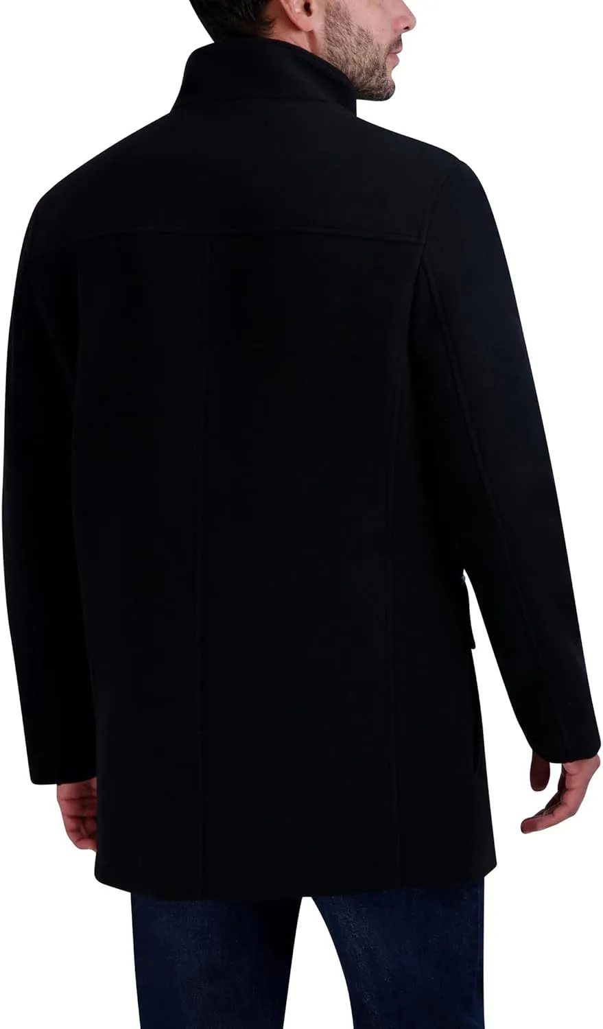Cole Haan mens Full Zip Wool Plush Car Coat