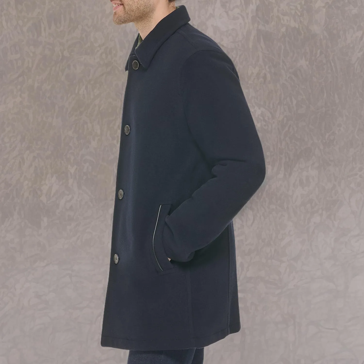 Cole Haan mens Wool Plush Car Coat