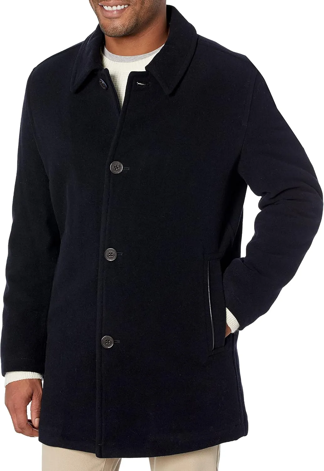 Cole Haan mens Wool Plush Car Coat