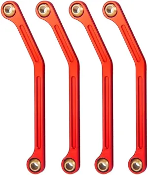 Compatible with Kyosho for Mini-Z 4X4 for Jimny 32523 1/18 RC Crawler for Buggy Truck Car Parts Aluminum Alloy Steering Linkage Link Rod RC Tie Link Rods(Red)