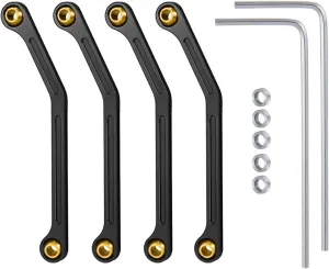 Compatible with Kyosho for Mini-Z 4X4 for Jimny 32523 1/18 RC Crawler for Buggy Truck Car Upgrade Parts 4Pcs Steering Linkage Link Rod RC Tie Link Rods(Black)