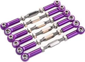 Compatible with Redcat for Traxxas for HSP for ZD for Racing for HPI 1/10 RC Car 6Pcs 71-86mm Turnbuckle Rod Steering Linkage RC Tie Link Rods