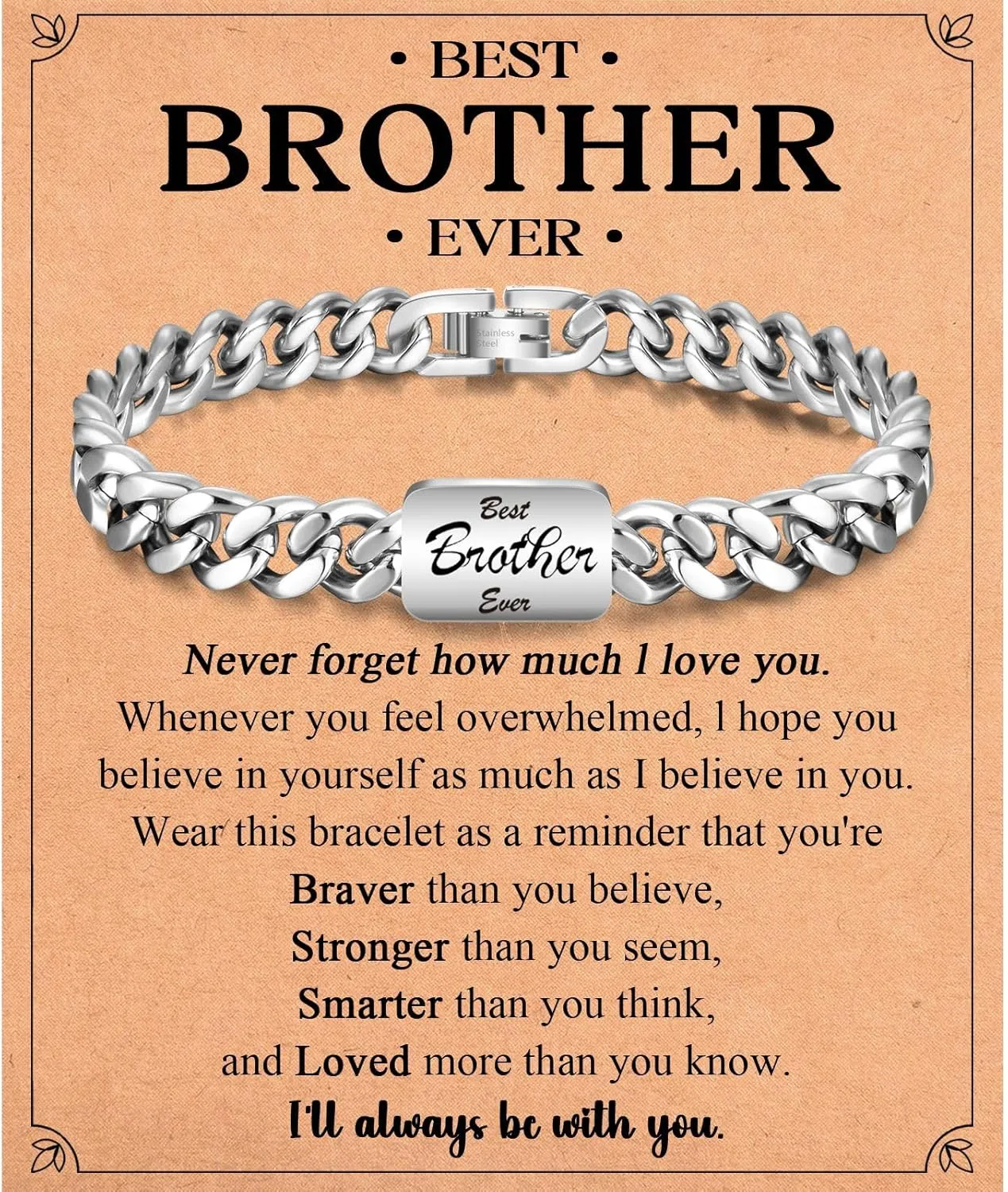 Cool Cuban Bracelet Gifts for Dad Grandpa Uncle New Dad to Be, Birthday Christmas Valentines Day Fathers Day Graduation Gifts for Men Him