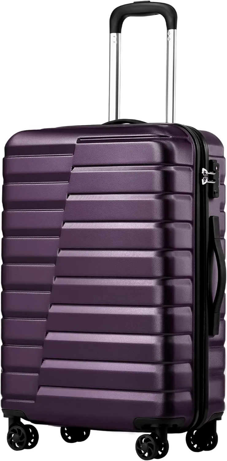 Coolife Luggage Suitcase Carry on Hardside PC ABS Spinner TSA Lock Telescopic Handle