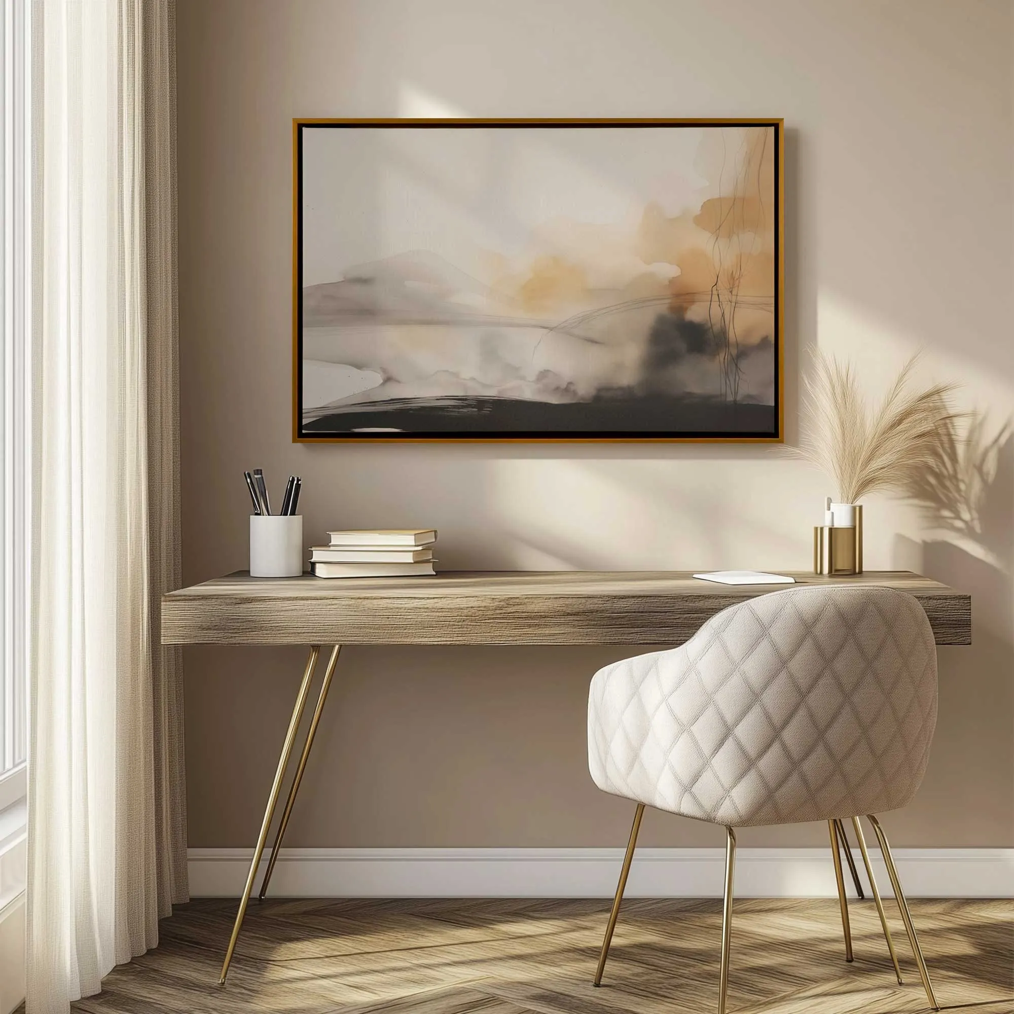 Copper Rustic Melody Print on Canvas