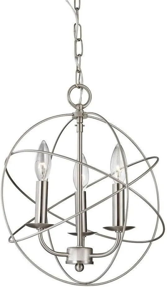 Cornerstone Lighting 1513CH/20 Thomas Lighting Chandelier, 13W X 13D X 5.9H, Brushed Nickel