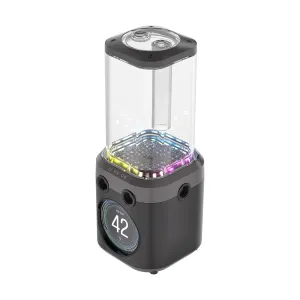 CORSAIR iCUE Link XD6 RGB Elite LCD Pump/Reservoir Unit – FlowDrive Max Pump, 480x480 IPS LCD Screen, Built-in Temperature Sensor, 22 Addressable RGB LEDs, 440ml Nylon Reservoir – Stealth Gray
