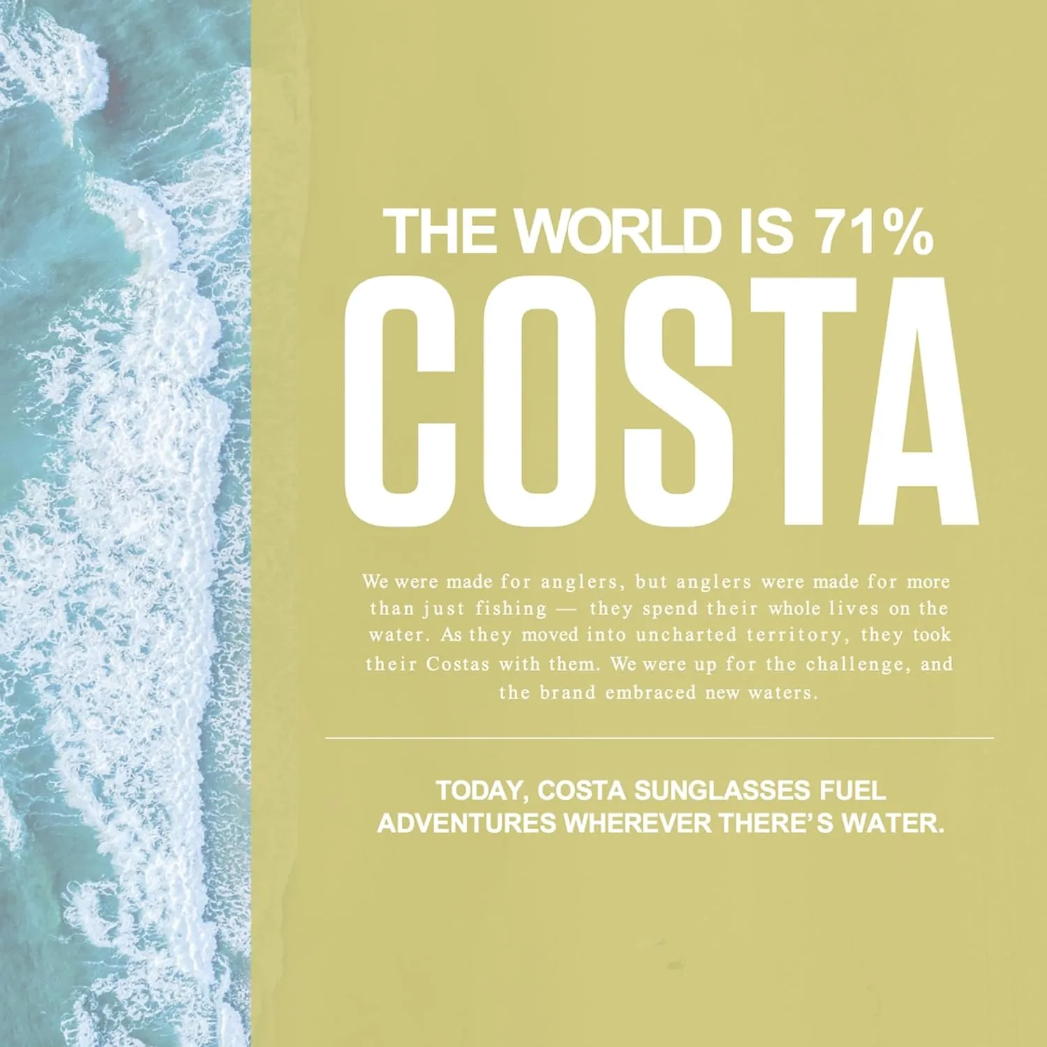 Costa Del Mar Men's Reefton Pro Rectangular Sunglasses