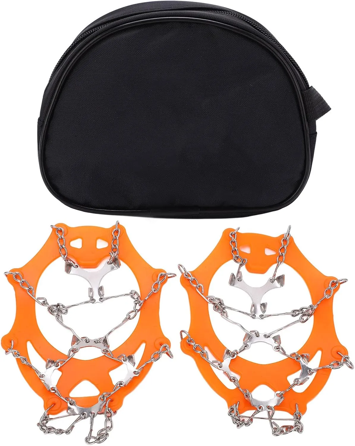 Crampons for Hiking, 12 Tooth for Hiking Micro Spikes with 2Pcs for Mountaineering