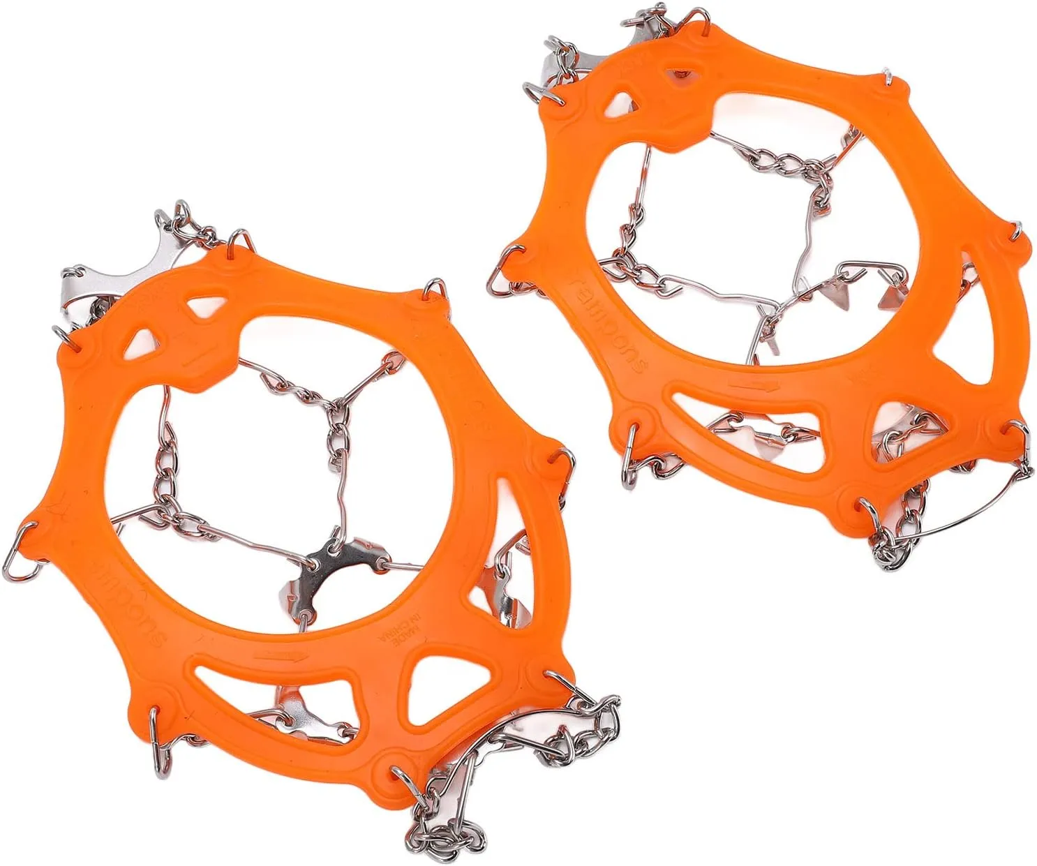 Crampons for Hiking, 12 Tooth for Hiking Micro Spikes with 2Pcs for Mountaineering
