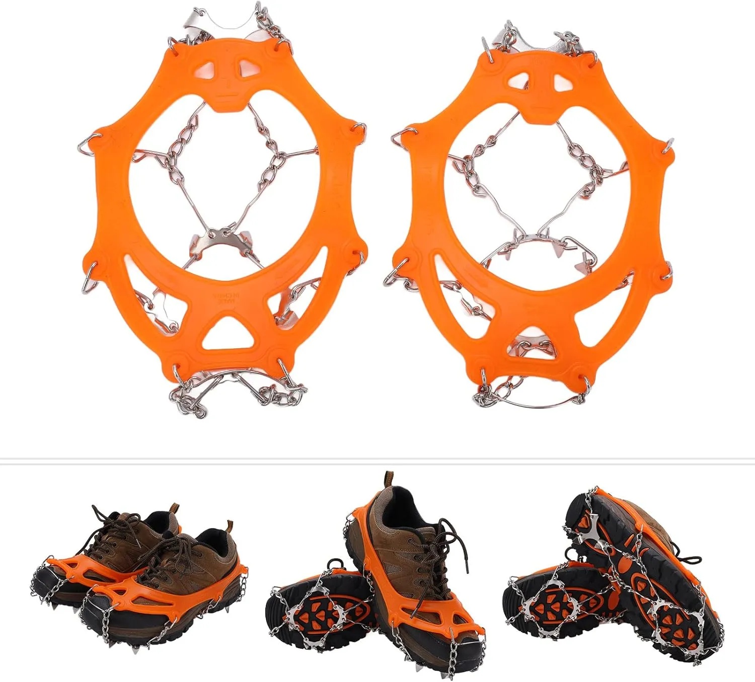 Crampons for Hiking, 12 Tooth with 2Pcs Micro Spikes for Hiking for Mountaineering