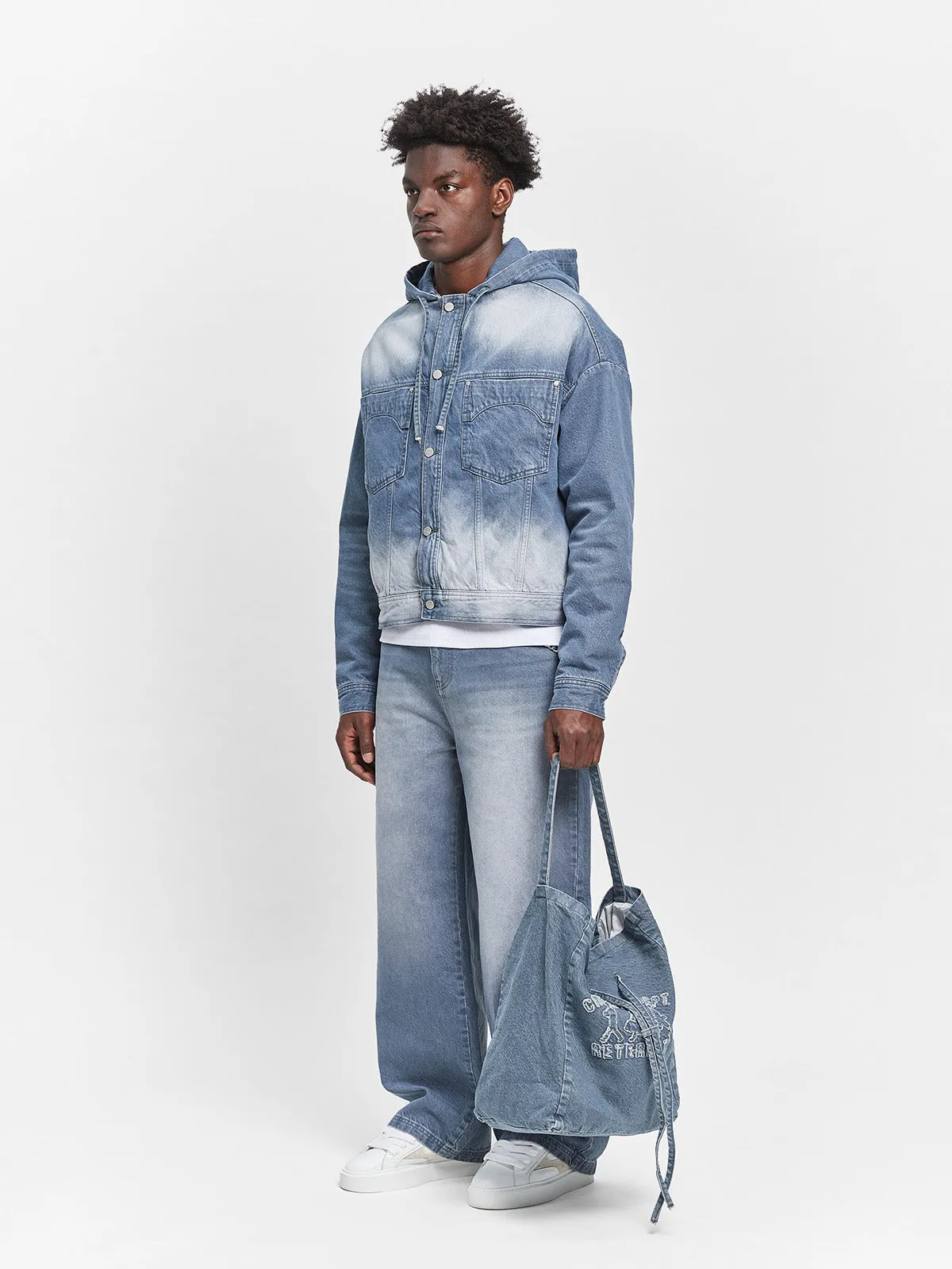 CREATIVE DEPT LOGO TOTE BAG - BLUE DENIM