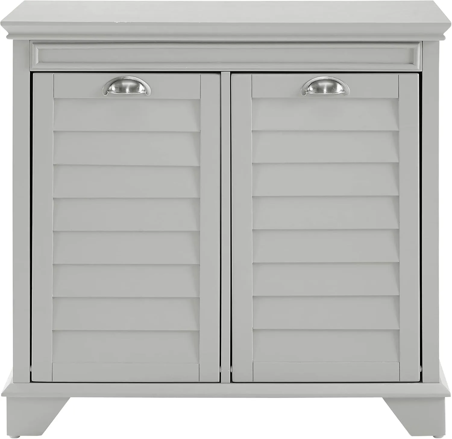 Crosley Furniture Lydia Laundry Hamper with Linen Sorting Bags, Bathroom Storage and Organization, Gray