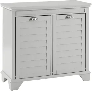Crosley Furniture Lydia Laundry Hamper with Linen Sorting Bags, Bathroom Storage and Organization, Gray
