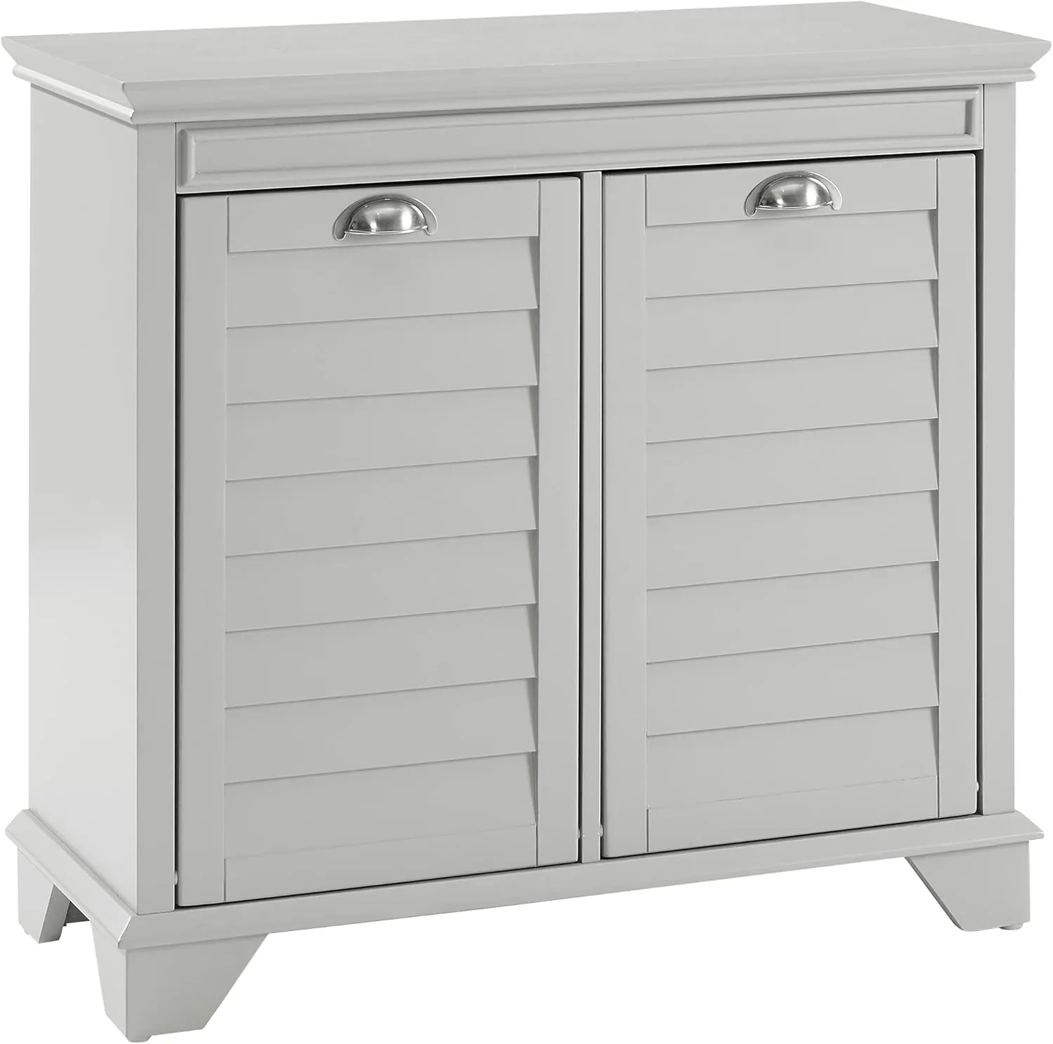 Crosley Furniture Lydia Laundry Hamper with Linen Sorting Bags, Bathroom Storage and Organization, Gray