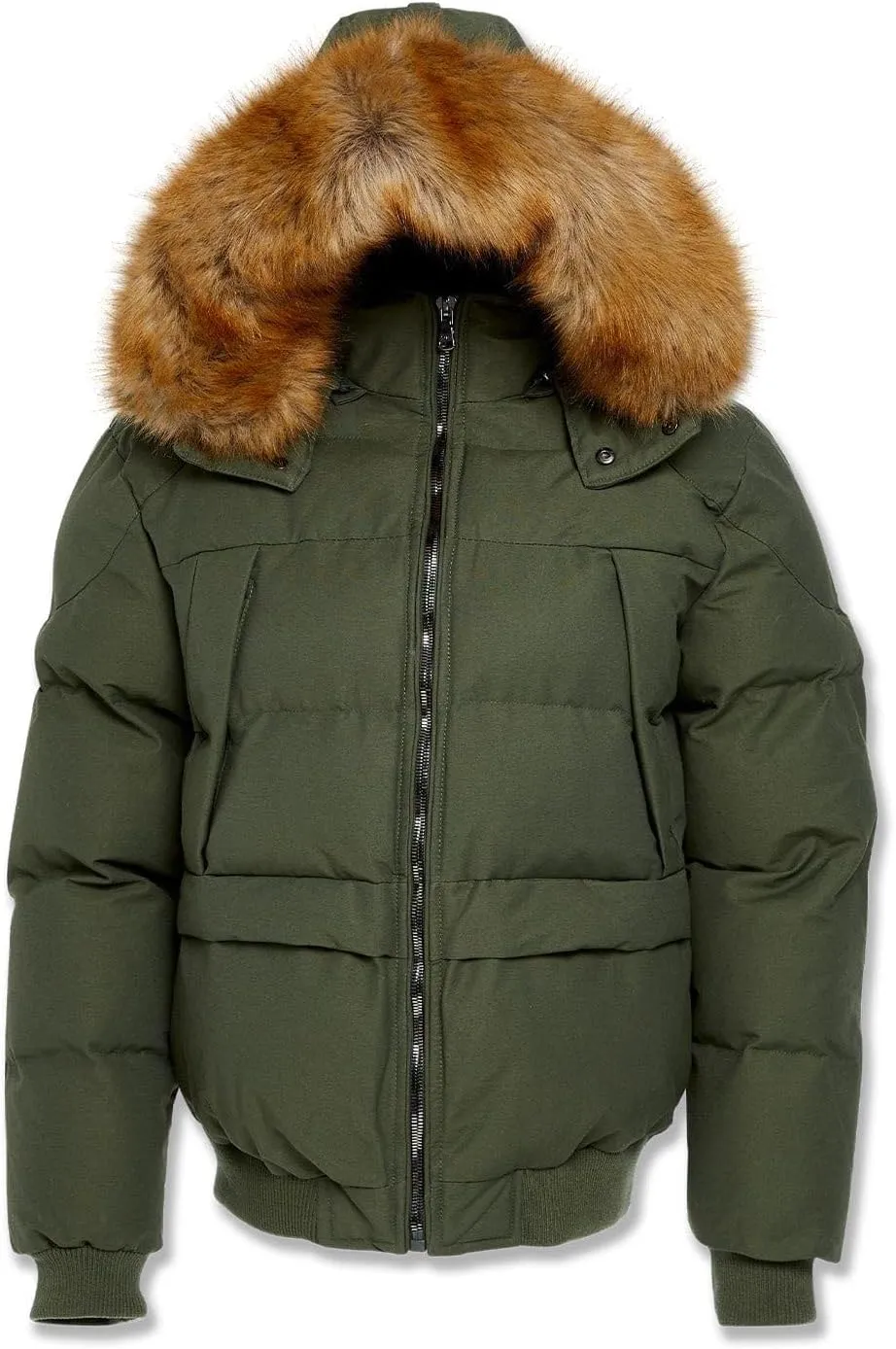 Cross Bay Bomber Jacket with Faux Fur Trim Hood, Quilted,