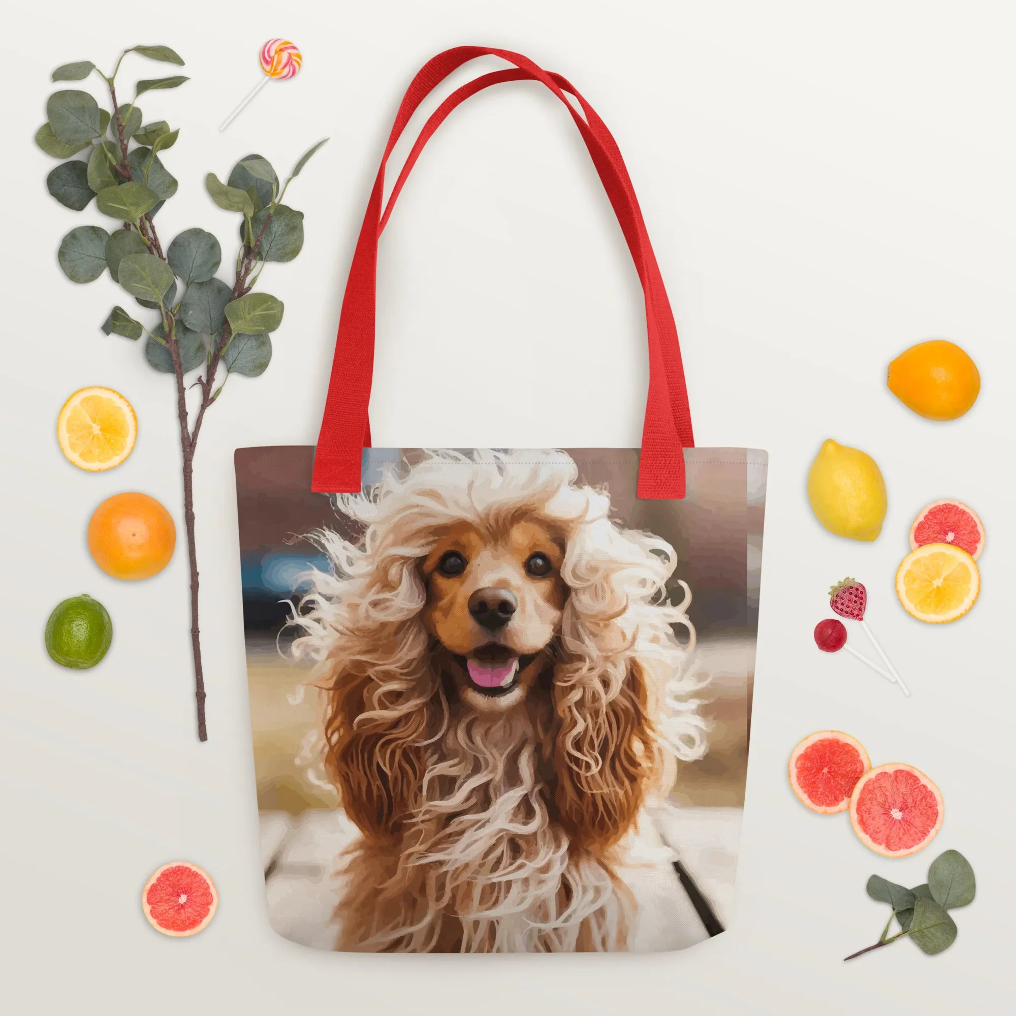 Curly Blonde Poodle Tote bag
