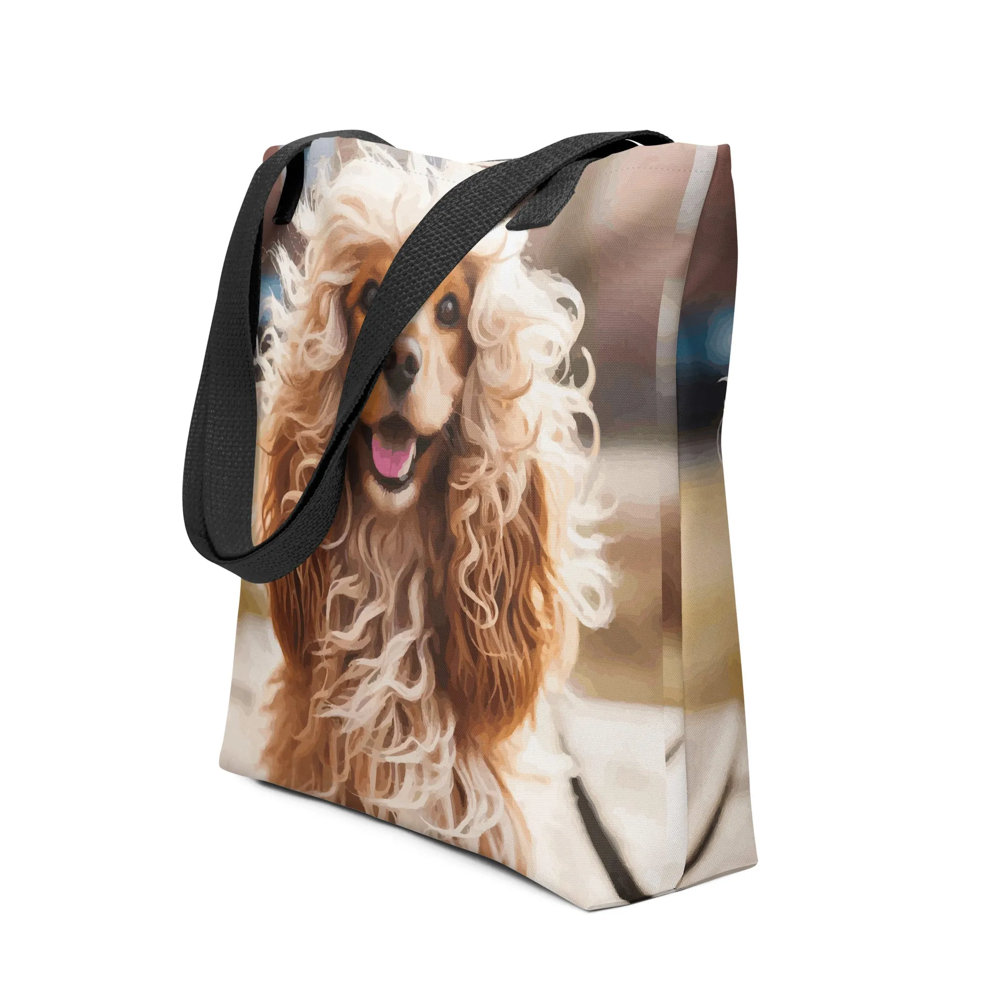 Curly Blonde Poodle Tote bag