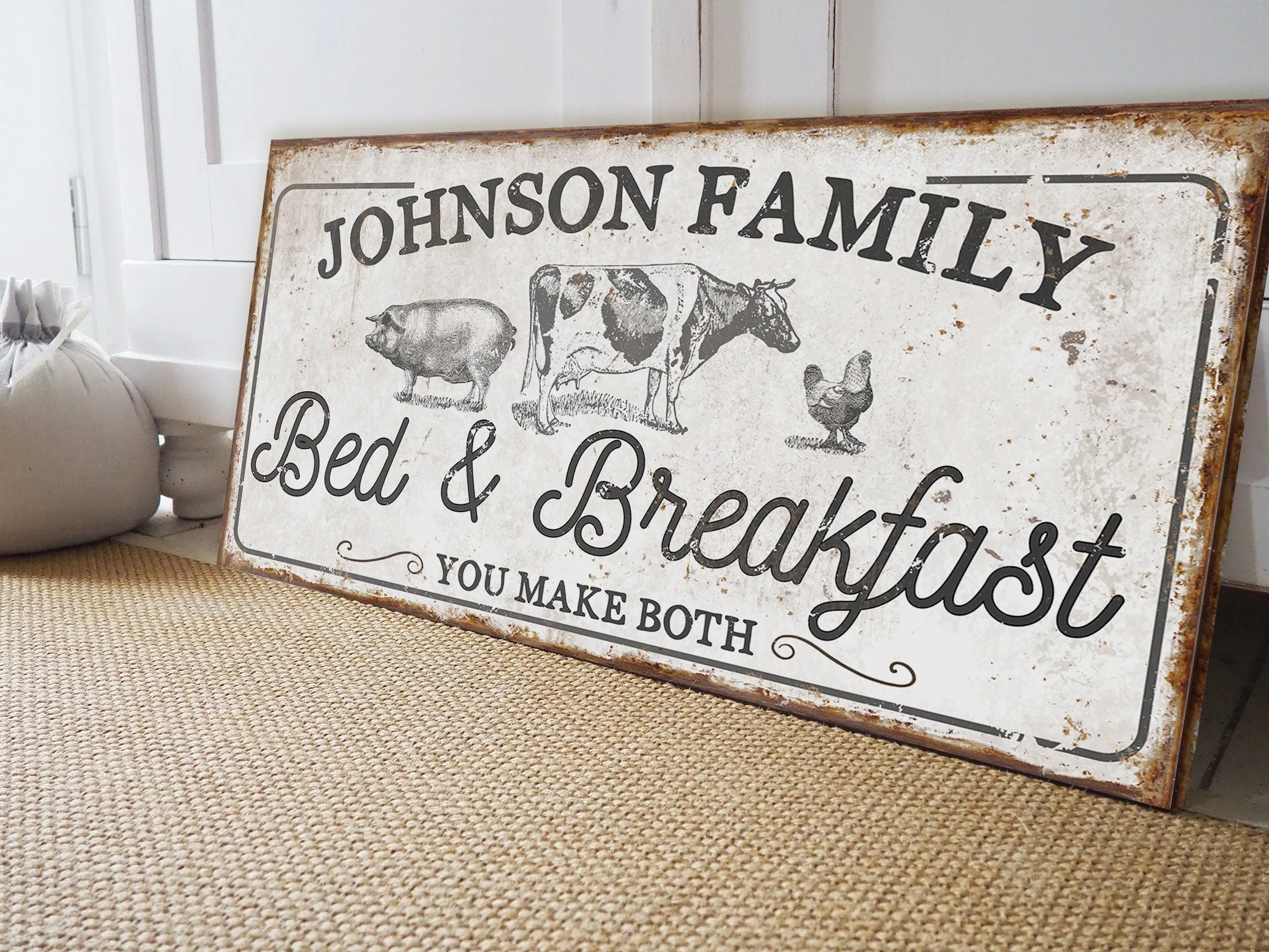 CUSTOM BED AND BREAKFAST SIGN