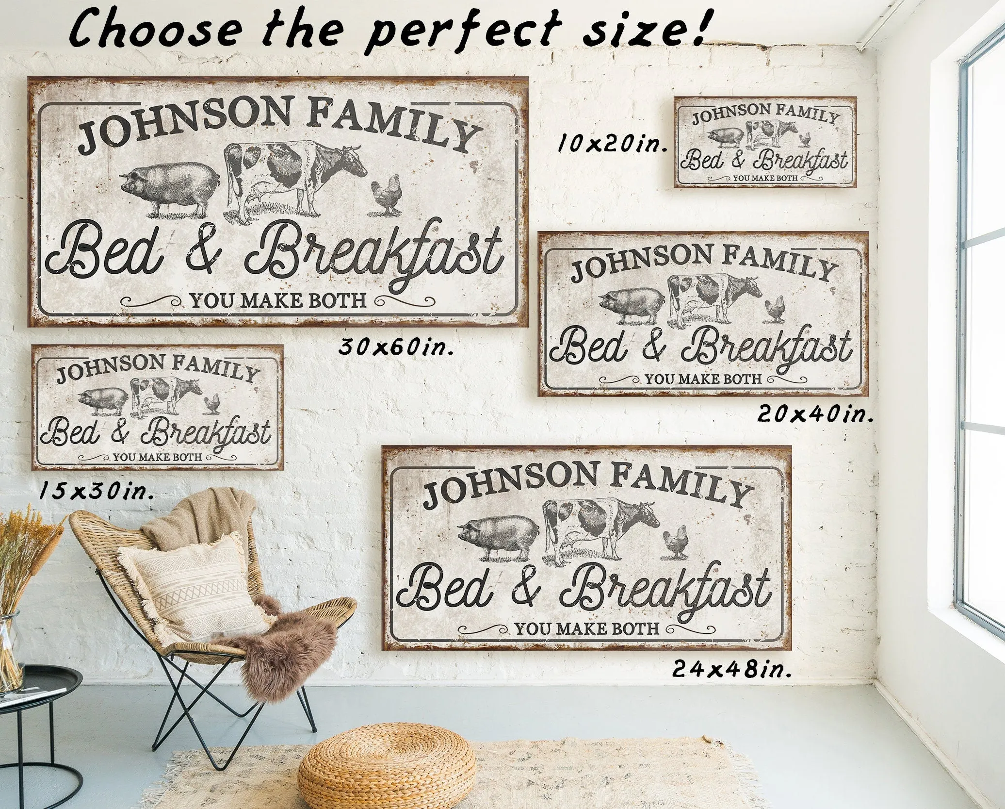 CUSTOM BED AND BREAKFAST SIGN