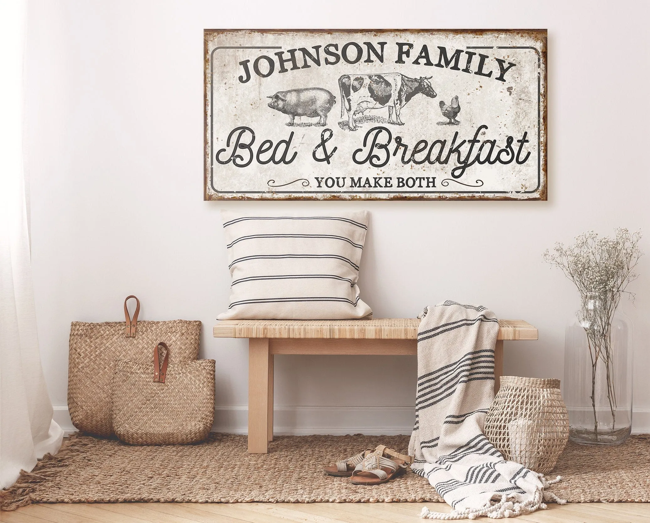 CUSTOM BED AND BREAKFAST SIGN