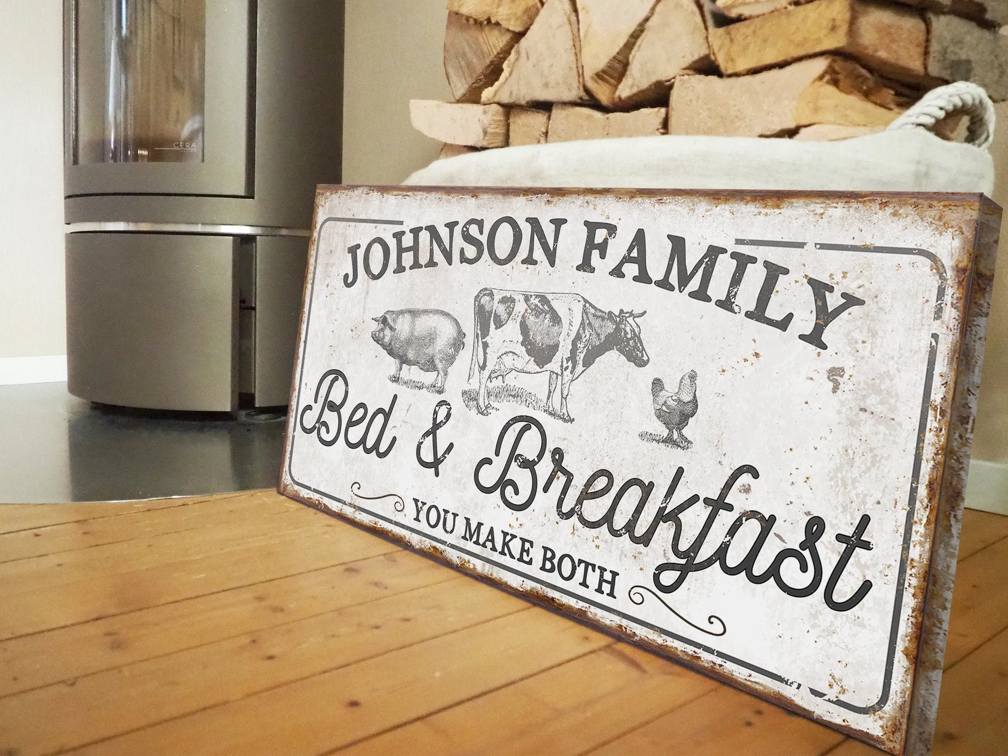 CUSTOM BED AND BREAKFAST SIGN